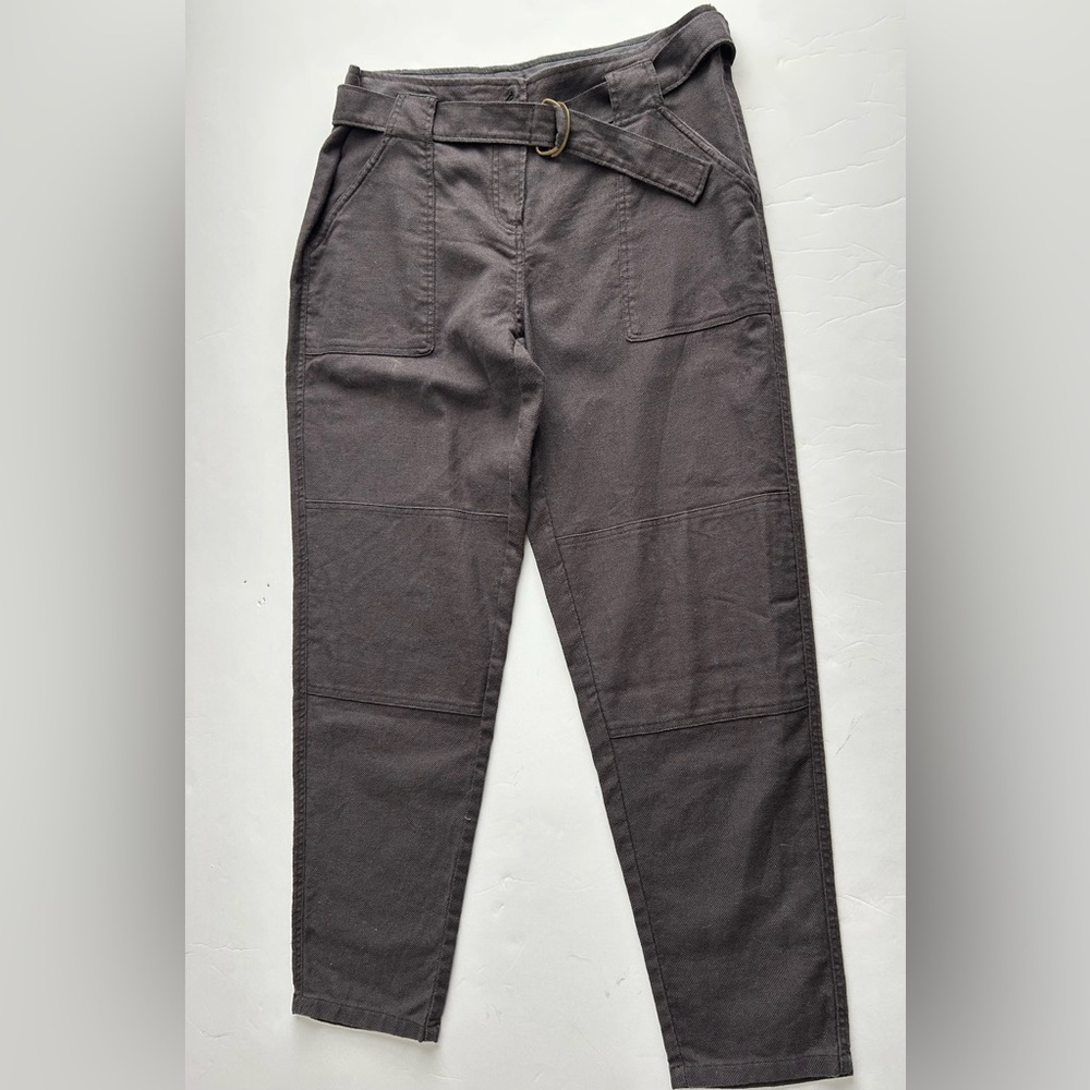 Wrap London Women’s Linen Blend Gray Trouser Pants Size US 10 NWT